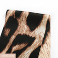 Leopard Print Poly Satin - Brown