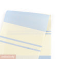 Awning Stripe Silk / Poly Shantung -  Blue / Cream