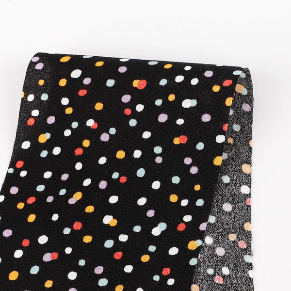 Fairy Bread Viscose / Rayon Crepe - Black