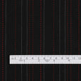 Red Thread Pinstripe Stretch Wool / Poly - Black