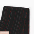 Red Thread Pinstripe Stretch Wool / Poly - Black