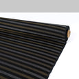 Metallic Weft Stripe Silk / Cotton - Black