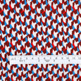 Axonometric Cotton Sateen - Ivory / Maroon