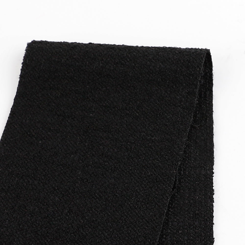 Stretch Boucle Tweed - Black