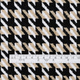 Bold Houndstooth Cotton / Wool Blend Tweed - Grouse