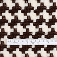 Shimmer Houndstooth Cotton Blend Tweed - Bark