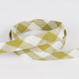 Gingham Linen Bias Binding - Celery