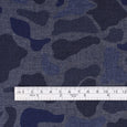 Camo Print Cotton Chambray - Indigo