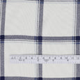 Printed Twill Check Viscose Georgette - Ivory