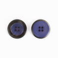 Contrast Rim Poly Button 22mm - Lavender / Smoke