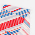 Diagonal Multi Stripe Rayon Challis - Red / Blue