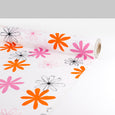 Flower Pop Stretch Cotton Poplin - Pink / Orange