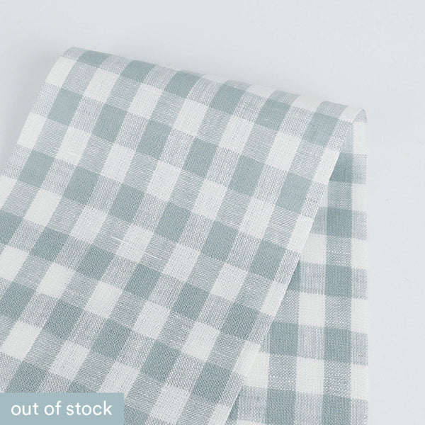 Gingham Linen - Duck Egg