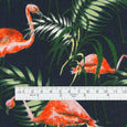 Flamingo Palm Cotton Shirting - Navy