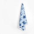 Tie Dye Palm Tree Cotton Lawn - Blue