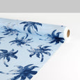 Tie Dye Palm Tree Cotton Lawn - Blue