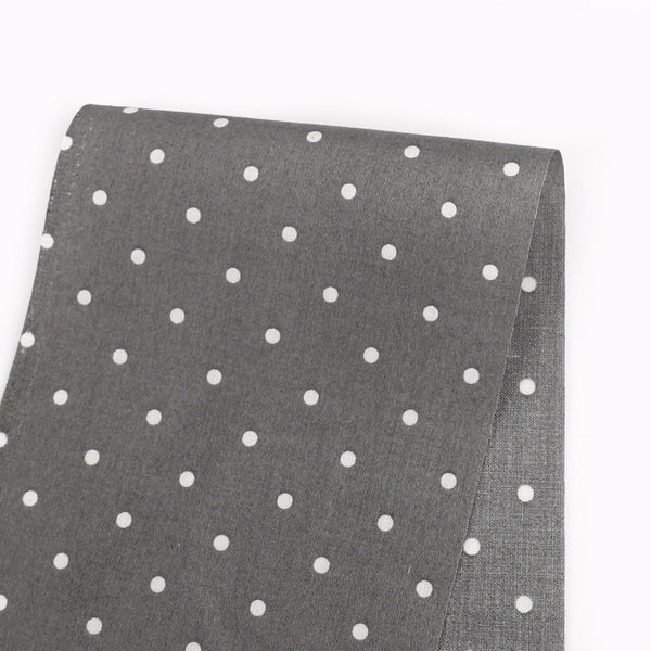 Small Polka Dot Cotton Sateen - Grey