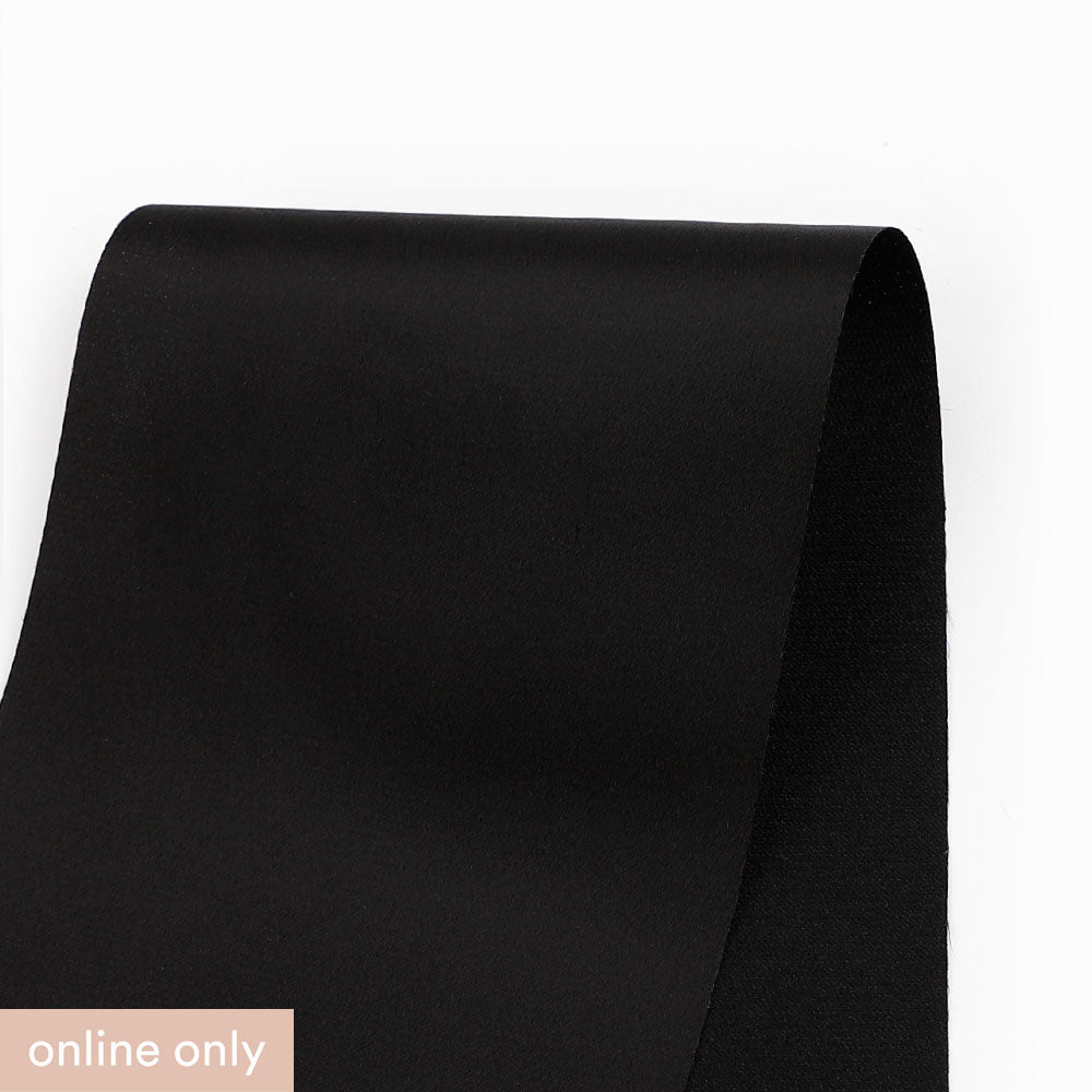 Stretch Silk / Viscose Satin - Black