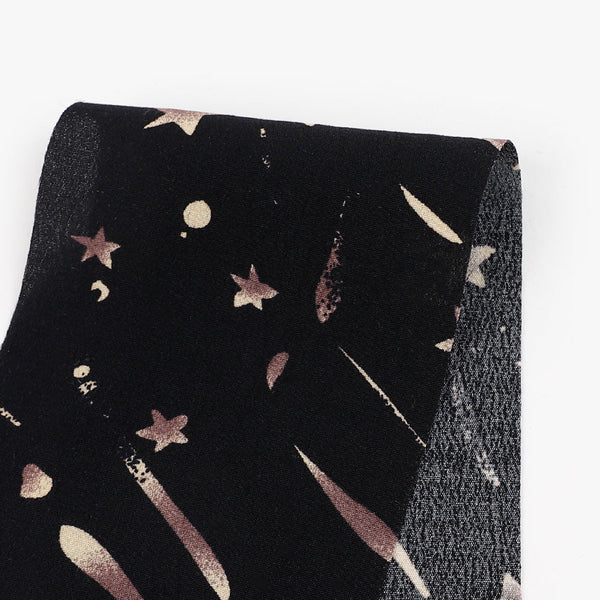 Ink Stars Viscose Crepe - Midnight