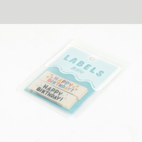 KATM Woven Labels - Happy Birthday