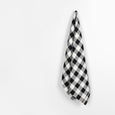 Bold Basketweave Gingham Linen / Cotton - Black