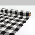 Bold Basketweave Gingham Linen / Cotton - Black