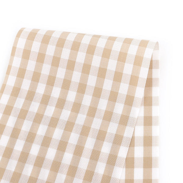 Gingham Cotton Shirting - Crema