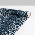 Leopard Poly Crepe - Blue