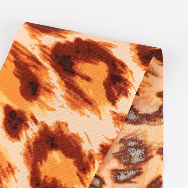 Leopard Print Cotton Twill - Spice