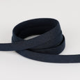 Vintage Finish Linen Bias Binding - Navy