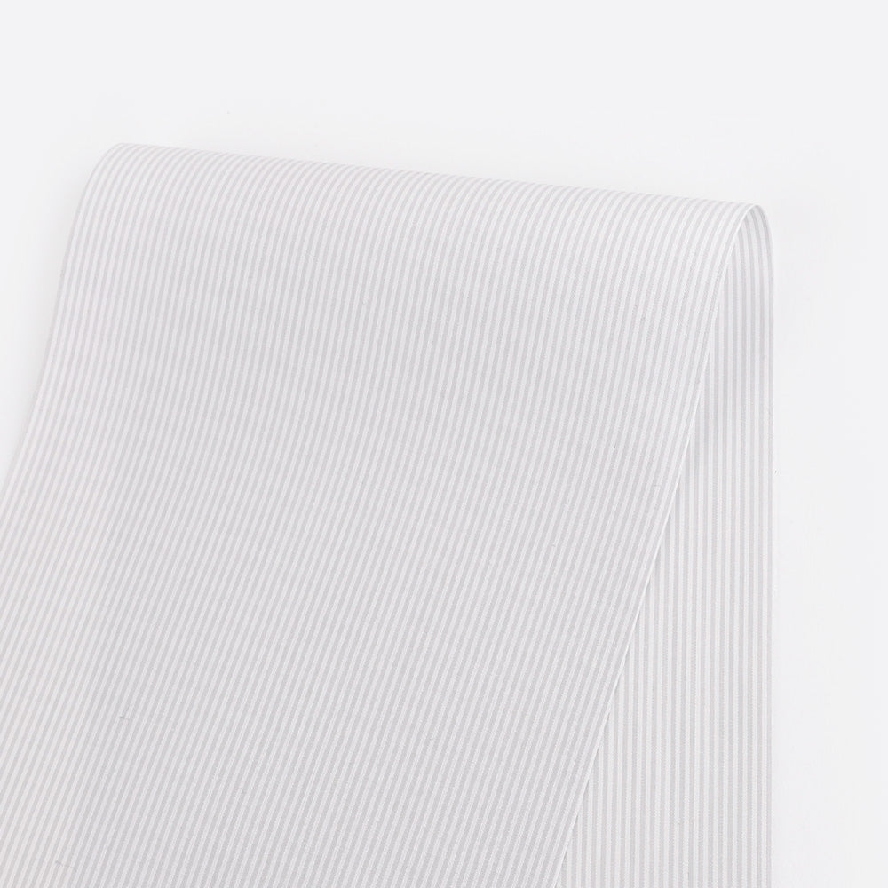 Micro Stripe Cotton Shirting - Nimbus