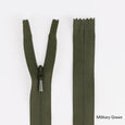 Invisible Zips - 23cm - Military Green
