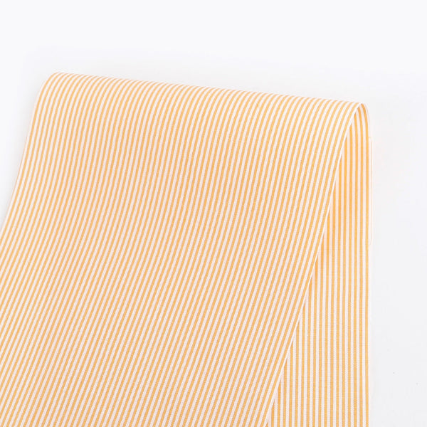 Mini Stripe Cotton Shirting - Canary