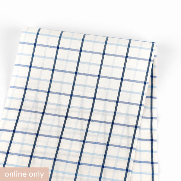 Tattersall Grid Check Cotton - Blue