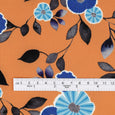 Aster Crepe - Persimmon / Blue