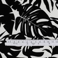 Palm Leaves Silhouette Stretch Cotton Twill  - Black