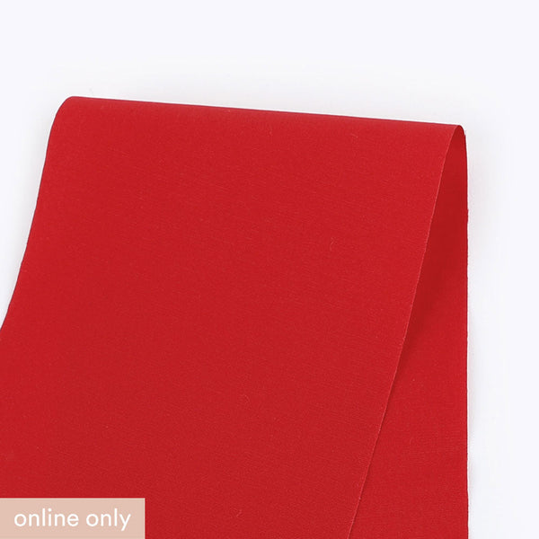 Stretch Cotton Poplin - Primary Red