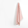Awning Stripe Basketweave Linen / Lycocell - Red