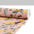 Tropical Birds + Butterflies Linen - Pink Mix