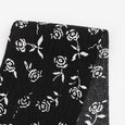 Rose Crinkle Crepe - Black / White