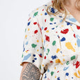 Paint Splat Viscose / Rayon Crepe - Primary