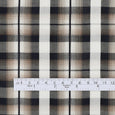 Satin Stripe Viscose / Cotton Plaid - Ink