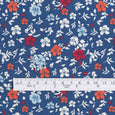 Scattered Hibiscus Cotton / Viscose - Aegean Blue