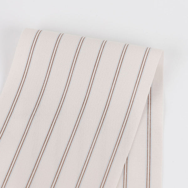 Shadow Stripe Cotton Shirting - Soy