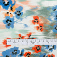 Pansy Patch Poly Devore -  Blue / Orange