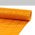 Sheer Metallic Stripe Silk - Saffron