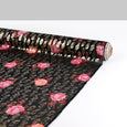 Metallic Leopard Spot Rose Silk - Black / Gold