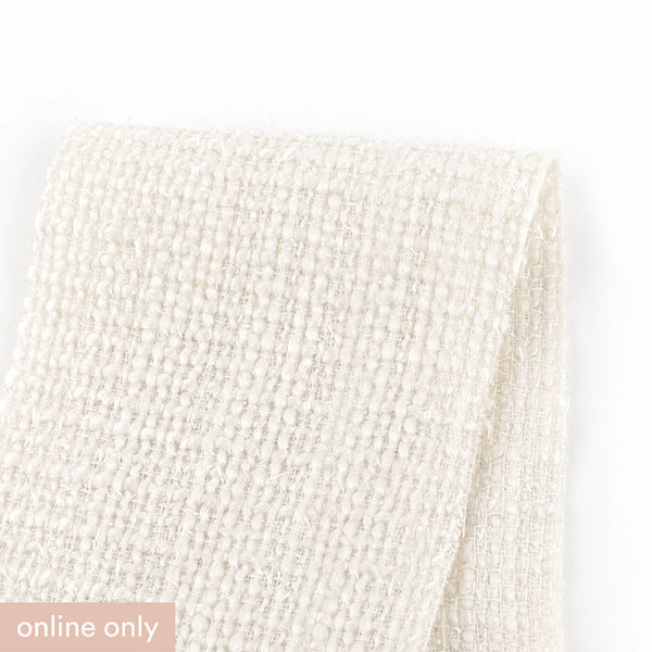 Soft Shimmer Tweed - Snow