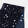 Star Print Poly Crepe De Chine - Navy