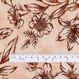 Sketched Lilies Stretch Cotton - Sepia